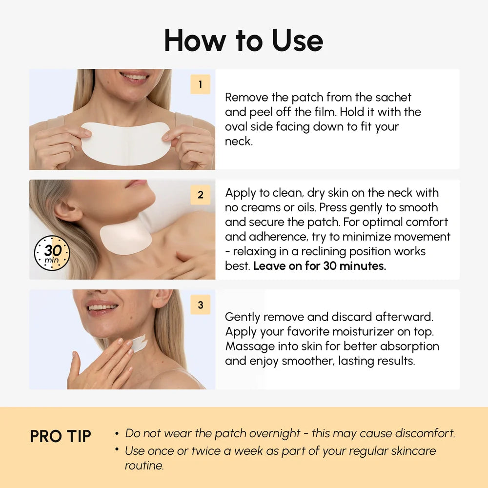 Neck Wrinkle Patches – Retinol & Collagen Firming Patches for Neck & Décolleté
