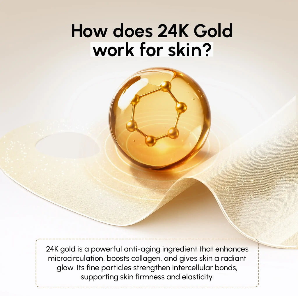 24K Gold V-Line Lifting Mask – Collagen Jawline & Neck Firming Mask (20 PCS)