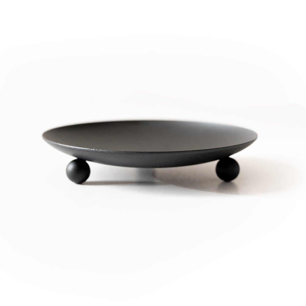 Wrought Iron Trivet & Candle Holder – Matte Black Heat-Resistant Outdoor Accent